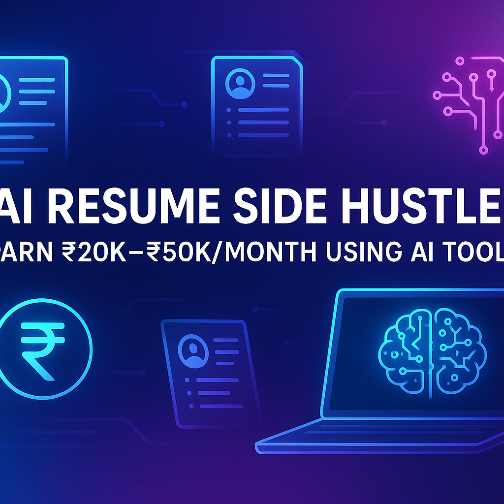 AI Resume Side Hustle: Earn ₹20K–₹50K/Month Using AI Tools